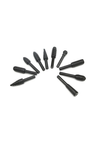 Skycity 10'lu Ahşap İşleri Seti: Elektrikli Freze Uçları, Oyma Ve Taşlama İçin Ahşap Zımparalar