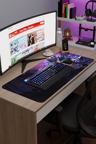Solo Leveling Anime V2 - 90x40 Xxl Gaming Kauçuk Kaymaz Taban Mouse Pad Fare Altlığı