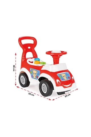 Bul-tak İlk Arabam - Çocuk İlk Adım Ve Bultak Oyuncak Eğitici 52 Cm Aktivite Arabası Kırmızı