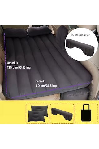 Araba Şişme Yatağı Açık Gri