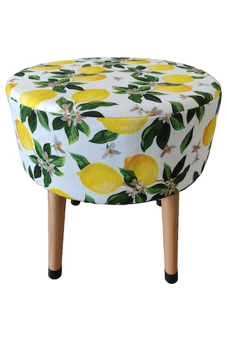 Puf Koltuk Tabure - Limon Çiçeği