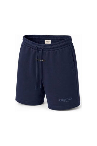 Hzr Wear Erkek Regular Fit Rahat Kesim %100 Pamuk Hafif Kalın Beli Bağcıklı Şort Lacivert