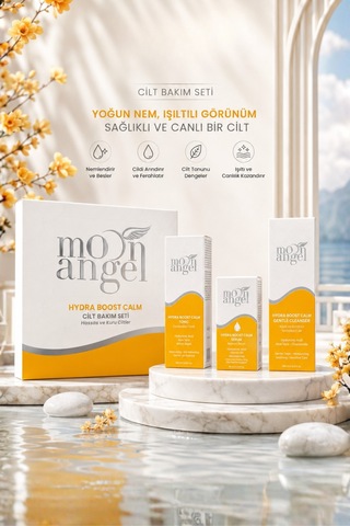 Hydra Boost Calm 3 Lü Cilt Bakım Seti Temizleyici Jel, Tonik Ve Serum Yoğun Nemlendirici Ve Canlandırıcı Bakım Seti