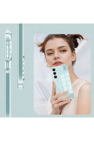 Samsung Galaxy A57 İle Uyumlu Kılıf Esnek Premium Telefon Kılıfı Ve Temperli Cam Ekran Koruyucu Şeffaf