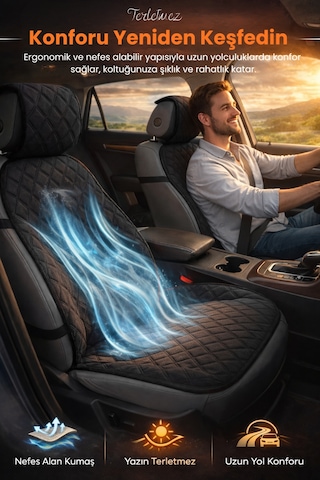 Oto Koltuk Kılıfı Tay Tüyü Tam Koruma Minder 2'li Ön Terletmez,kaymaz,su Geçirmez,airbag Uyumlu - Mnd2x2 Stiloto