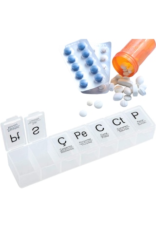 1 Adet Haftalık İlaç Kutusu İlaç Kutusu Düzenleyici