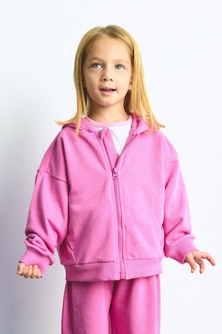 Defacto Kapüşonlu Cepli Fermuarlı Sweatshirt Sweatshirt Hırka Kız Bebek I0589a526aupn467 Pembe-pn467