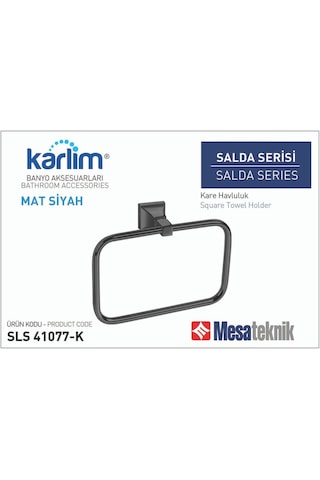 Karlim Salda Serisi Kare Havluluk Siyah