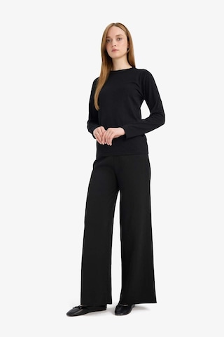 Defacto Wide Leg Geniş Bol Paça Triko Pantolon F1102ax25aubk81 Siyah