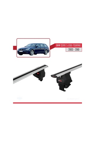 Bmw Serie 5 E61 Touring 2003-2010 Arası İle Uyumlu Ace-4 Ara Atkı Tavan Barı Gri