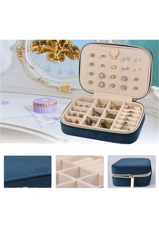 Mdl1-kadife Lcvert Takı Kutusu Yeni Tasarım Fermuarlı Düzenleyici