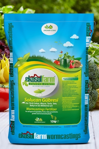 Ekosol Farm Solucan Gübresi %100 Gübre 10 KG