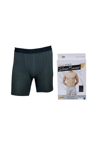 Sllver Swan Modal Kumaş Füme Lüx Kutulu Boxer Ekonomik Paket 3'Lü Füme