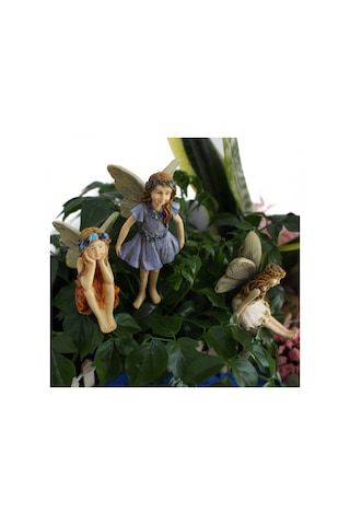 6pcs Minyatür Periler Figürinler Parlak Renk Reçine Saksı Mini Figürinler Ev Ofis Masaüstü El Sanatları Hediyeleri