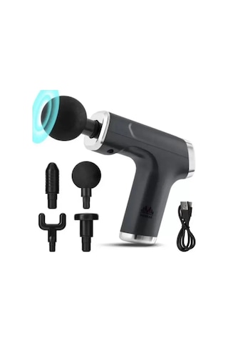 Mini Profesyonel Şarjlı Masaj Aleti 4 Başlıklı Kh - 800 4741 Açık Mavi