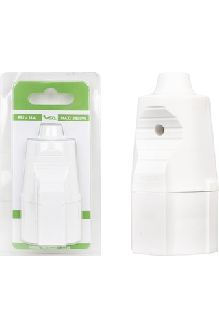 Vea Ve-b222w Blisterli Dişi Fiş Uzatma Fiş Priz Başlığı 3500 Watt Güç Kapasiteli