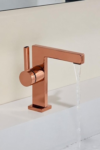 Sera Kısa Lavabo Bataryası Parlak Rose