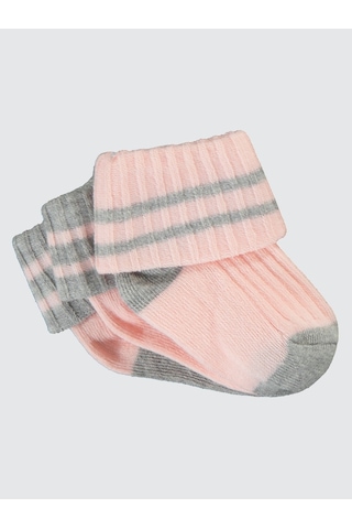 Civil Baby Kız Bebek 3'lü Çorap Set 0-24 Ay Pembe Pembe