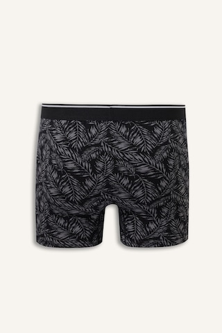 Defacto Regular Fit Yaprak Desenli Beli Lastikli 3lü Boxer I1786ax26aubk81 Siyah-bk81