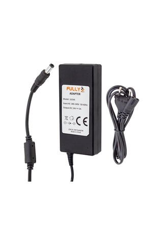 Fully O-1624a 24 Volt - 3 Amper Plastik Kasa Masaüstü Adaptör 5.5 2.5 Uç
