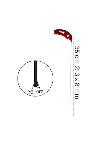 35 Cm 3.8 Mm Çap Büyük Ağız Balina Kuyruk Çubuk S15-03