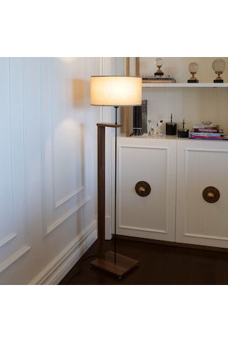 Homing AYD-3131 Pi Ahşap Gövdeli Vizon Kumaş Başlıklı Lambader