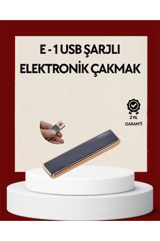 Plazma Ark Teknolojili Elektrikli Çakmak Dokunmatik, Led Göstergeli, Şarj Edilebilir - Lisinya Ahşap