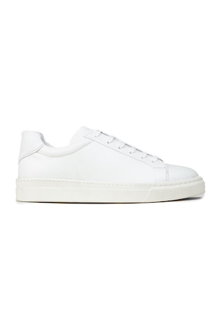 Deery Erkek Hakiki Deri Beyaz Sneaker Ayakkabı - 02018mbyzc01 Beyaz