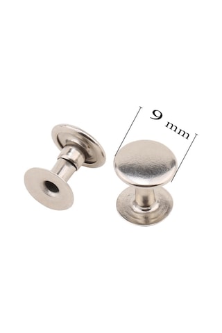Uzun Rivet, Perçin 9mm Kafa 33,5 14mm Bacak , Nikel 1000 Adet