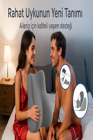 Vıscora Gebelik Destek Yastığı -yakınlık İçin Ergonomik -çiftler İçin Doğurganlık Destek Yastığı Gri