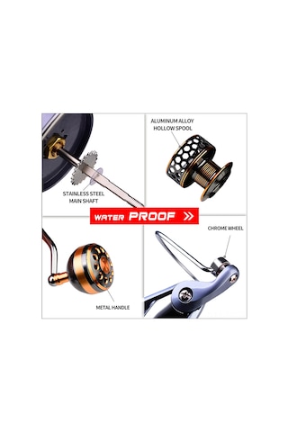 Skycity Proberos Tam Metal Bobin Spinning Makinesi, Dr Serisi 2000-7000 , 3bb, 5.1-5.2:1 Dişli Oranı, 11-21kg Sürtünme Gücü