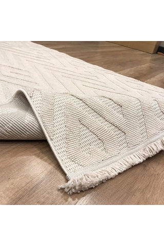 Hoom Rugs Mind 1118 Bej Modern İskandinav Kaymaz Taban Halı Bej