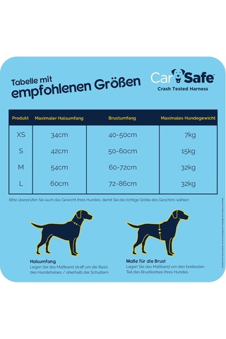 Company Of Animals Carsafe Çarpışma Testli Köpek Harness Göğüs Tasması, Medium Mavi Genel