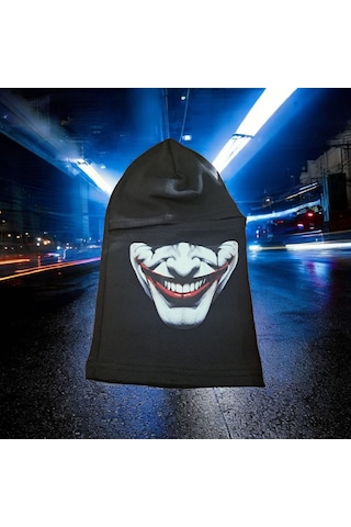 Termal Siyah Kar Maskesi Joker Baskılı Siyah - Gri