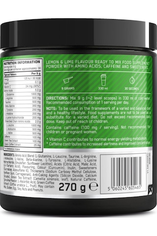Amino Energy Limon & Lime 270g 30 Servis Limon - Misket Limonu