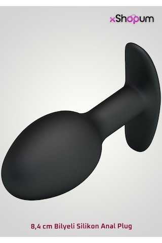 xShopum 8,4 Cm Bilyeli Silikon Anal Plug