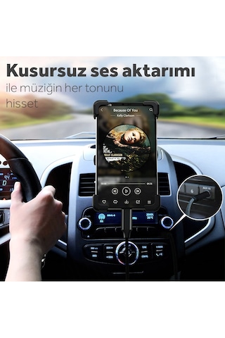 Woyax By Deji Aux Stereo 3.5 MM Ses Kablosu Örgülü 1.2M