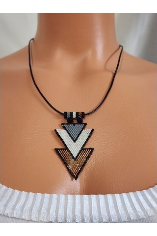 Harmel Jewelry Miyuki Üç Renk Kolye Altın