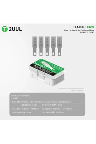 2uul Da28 Flatcut Mobil Ic Lehim Pedi Alt Dolgu Tutkal Çıkarma Bıçağı
