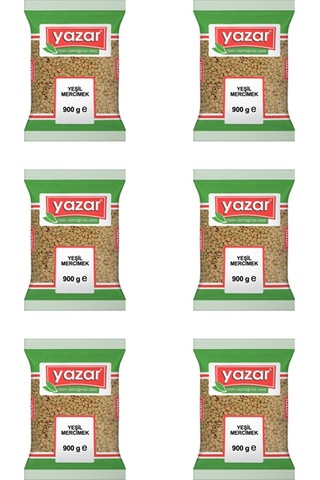 Yazar Yeşil Mercimek 6 x 900 G