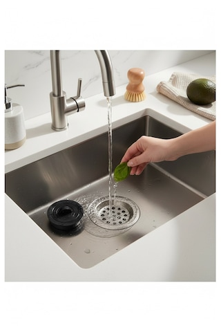 Süzgeçli Tıkaç 2 Li Set Mutfak Banyo Lavabo Tıkacı Krom Kaplamalı Paslanmaz Süzgeç Ve Gider Tıkacı Krom
