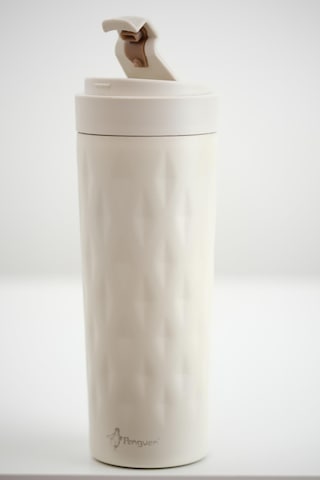 Png-1167 500ml Flip Kapak Desenli Çelik Mug 6 Saat Sıcak 12 Saat Soğuk Sızdırmaz & Bpa Free Krem