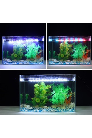 Yunboo Akvaryum Aydınlatma Led Işık Beyaz Işık - 58cm Avrupa Standartı - Parlak Ve Güvenli Akvaryum Peyzajı Desteği Beyaz