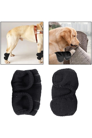 Homyl 2x Pet Diz Pedleri Bacak Desteği Brace Koruyucu Siyah-m