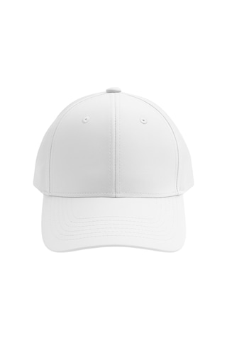 Perlotus Unisex Spor Kep Şapka Mikro Polyester Kumaş 6 Parça Ayarlanabilir Metal Tokalı Beyaz