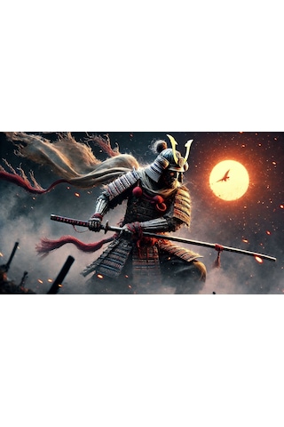 Ti-play Harakiri 60x90cm Modern Samuray Pvc Çerçevesiz Tablo