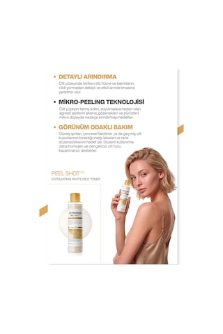 Pirinç Özü & Niasinamid-seramid İçeren Tonik Peeling Ve Aydınlatıcı Çift Etkili Bakım 200ml