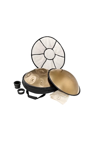Meinl Sonic Energy Hpstl100 Stainless Steel 10 Notes D Kurd Handpan Vintage Gold