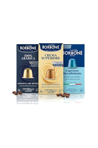 Caffe Borbone Arabica Superiore Decaf 30'lu Kapsül Kahve - Nespresso Uyumlu, Keşif Avantaj Paketi