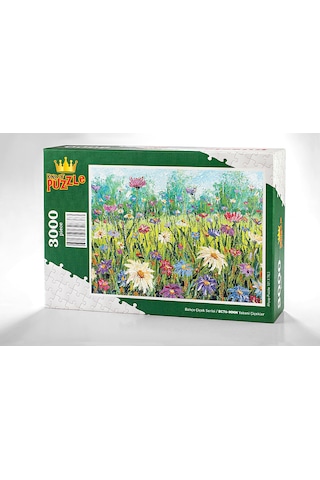 King Of Puzzle Yabani Çiçekler Ahşap Puzzle 3000 Parça